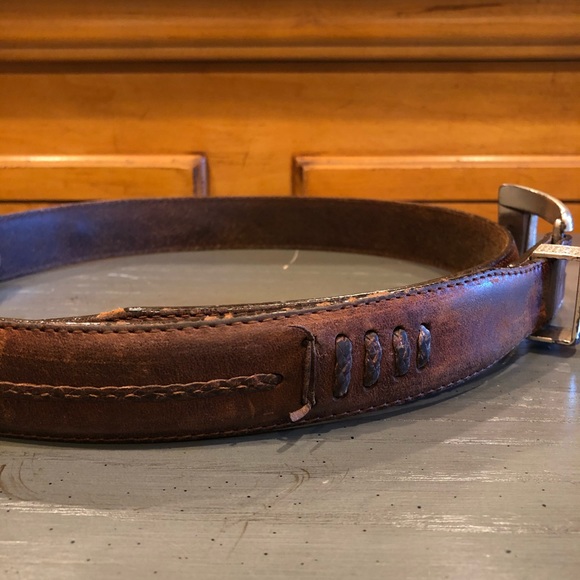 Onyx by Brighton Men's Brown Salina Leather Belt - Picture 5 of 16